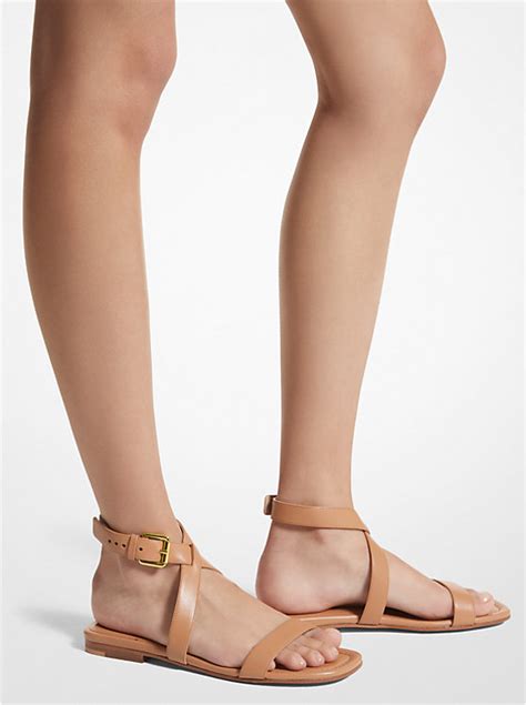 michael kors bridgette small black|Bridgette Leather Sandal .